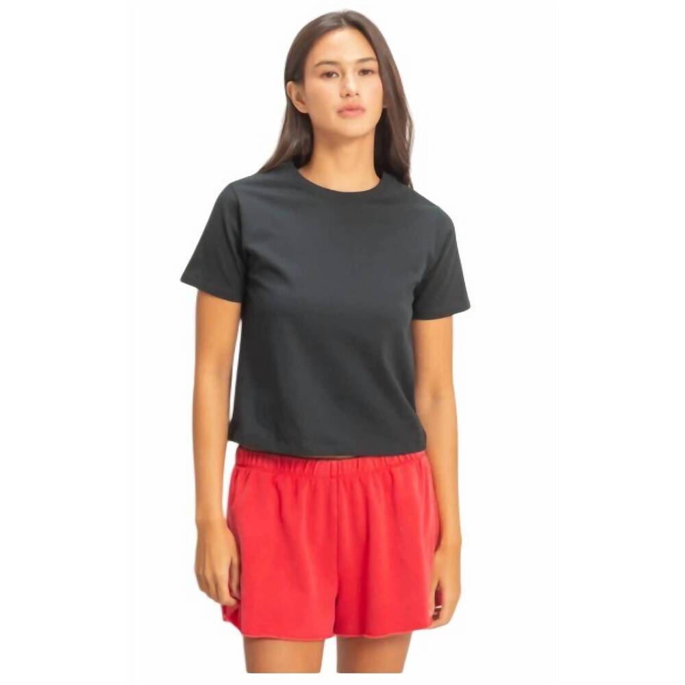 NEW HYFVE lived-in luxe crew neck tee in black